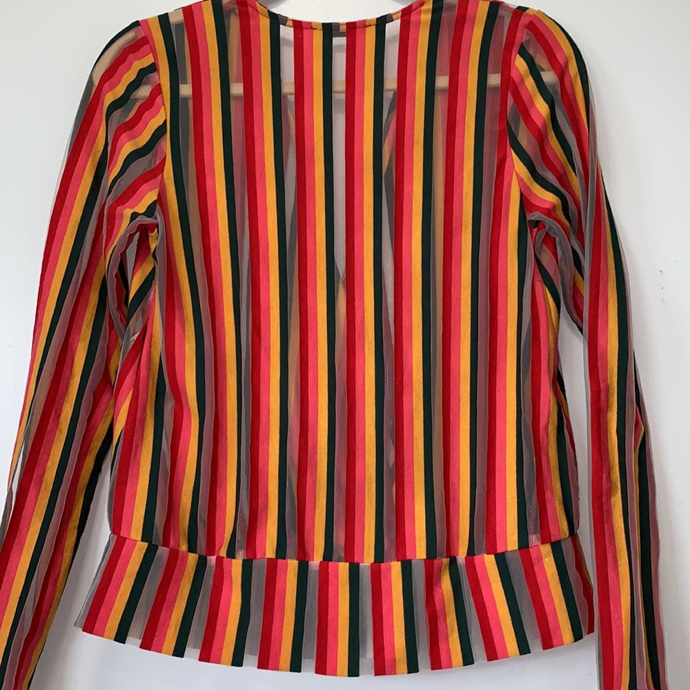 ZARA deep V faux wrap shirt - Picture 7 of 8